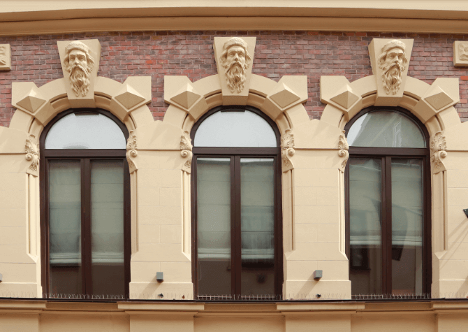 Portes-fenêtres BOIS cintrées