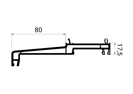 Pièce d'appui 80 mm - code 2213