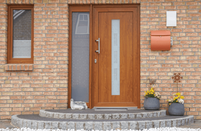 Porte dentrée PVC avec tierce