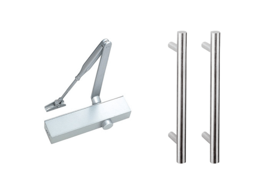 Bâton de maréchal inox 40 cm INT/EXT + fermeture à rouleau + amortisseur hydraulique G-U®